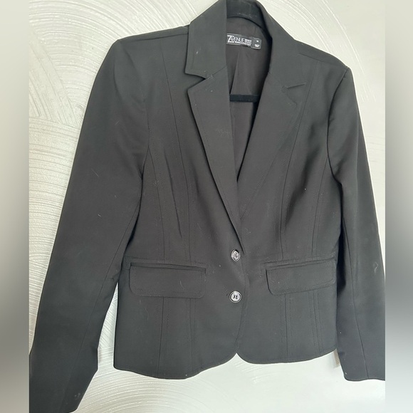 New York And Company 7th Avenue Design Studio Blazer Suit Jacket Size 10, Black - Picture 1 of 7